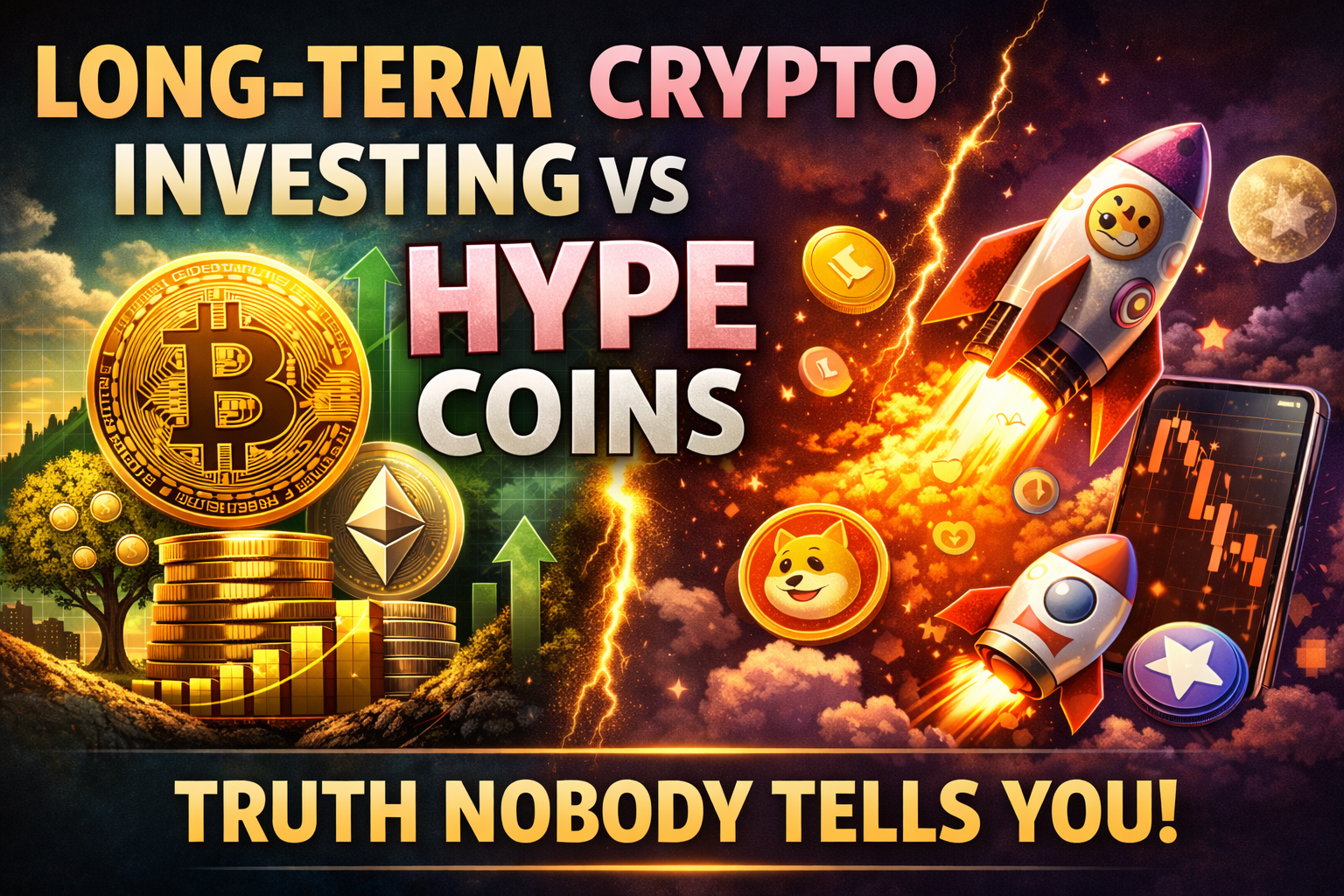 Long-Term Crypto Investing vs Hype Coins: What Actually Builds Wealth?