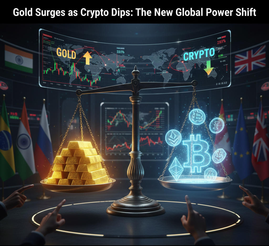 Gold Surges as Crypto Dips: The New Global Power Shift